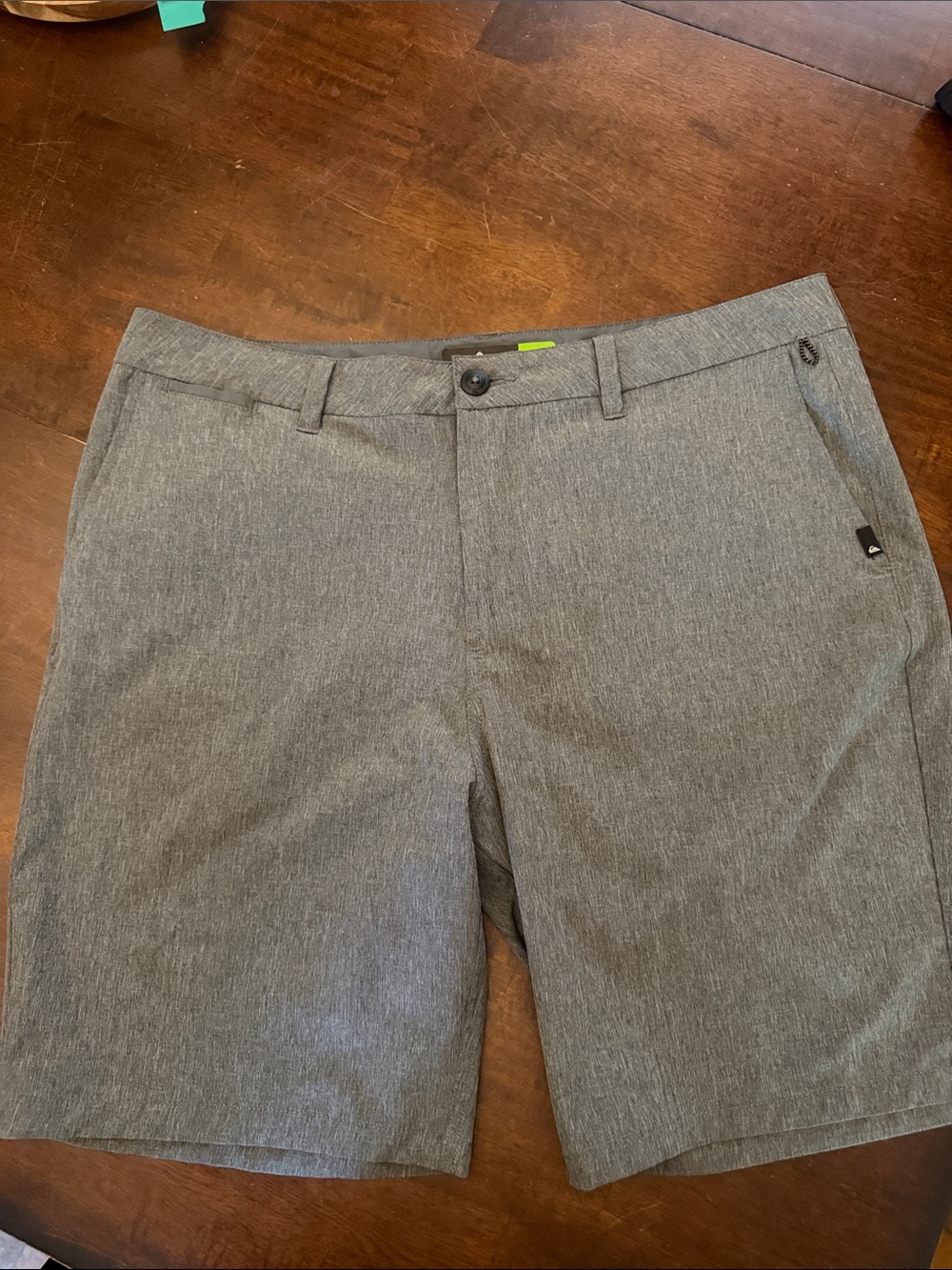 Quiksilver Men's Flat Front Heathered Gray Shorts